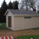 12x16 Gable 7' Sides Transom windows on a slab Richfield WI #2